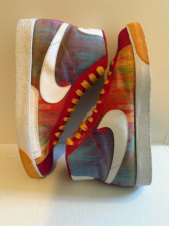 Nike Shoes - Nike Multicolor High-Top Sneakers with White Swoosh and Orange Accents